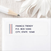 Étiquettes d'adresse de retour alignées à gauche (En situation)