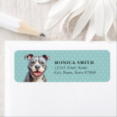 Étiquettes d'adresse de retour American Pit Bull T (En situation)