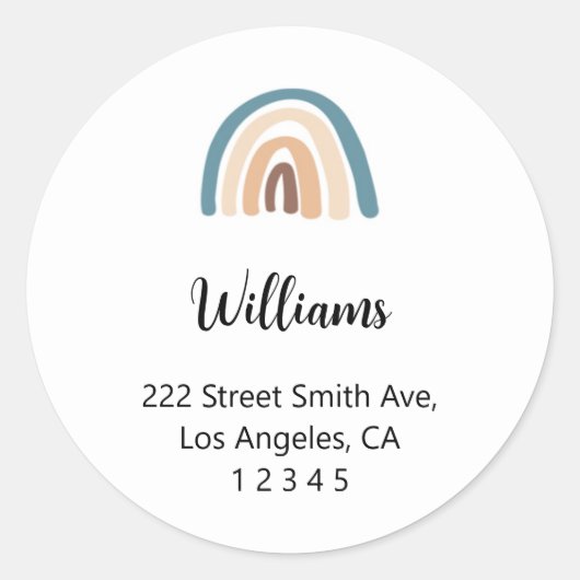 Étiquettes d'adresse de retour arc-en-ciel (Devant)