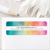 Étiquettes d'adresse de retour Arc-en-ciel (En situation)