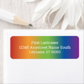 Étiquettes d'adresse de retour arc-en-ciel (En situation)