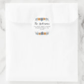 Étiquettes d'adresse de retour arrondies de fleurs (Sac)