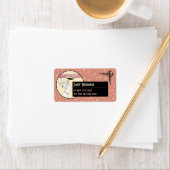 Étiquettes d'adresse de retour Art déco (En situation)