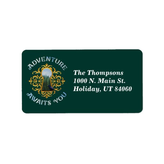 Étiquettes d'adresse de retour / Attente d'aventur (Devant)
