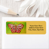 Étiquettes d'adresse de retour avec papillon Cool (En situation)