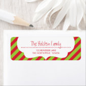 ÉTIQUETTES D'ADRESSE DE RETOUR :: Bande brillante (En situation)