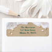 Étiquettes d'adresse de retour Beach Waves (En situation)