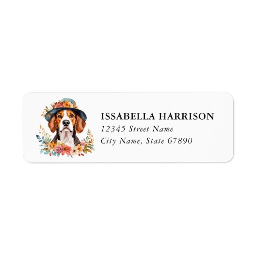 Étiquettes d'adresse de retour Beagle (Devant)