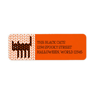 ÉTIQUETTES D'ADRESSE DE RETOUR BLACK CAT KNIT II