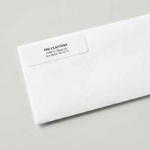 Étiquettes d'adresse de retour blanches simples
