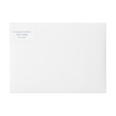 Étiquettes d'adresse de retour bleu bleu poussiére (Devant)