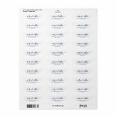 Étiquettes d'adresse de retour bleu marine (Feuille entière)