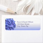 Étiquettes d'adresse de retour Blue Hydrangea (En situation)