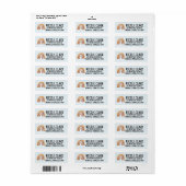 ÉTIQUETTES D'ADRESSE DE RETOUR BOHO RAINBOW HAND S (Feuille entière)