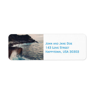 Étiquettes d'adresse de retour bord mer