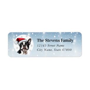 Étiquettes d'adresse de retour Boston Terrier