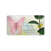 Étiquettes d'adresse de retour Bumblebee Papillon (Devant)