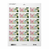 Étiquettes d'adresse de retour Bumblebee Papillon (Feuille entière)