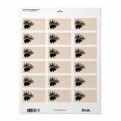 ÉTIQUETTES D'ADRESSE DE RETOUR CABINE DE JOURNAL D (Feuille entière)