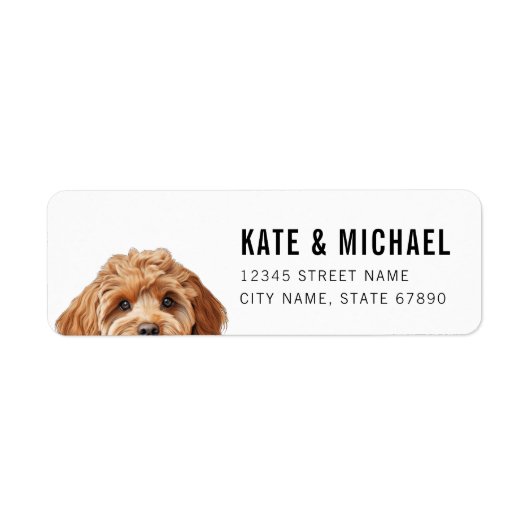 Étiquettes d'adresse de retour Cavoodle (Devant)