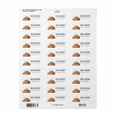 Étiquettes d'adresse de retour Cavoodle (Feuille entière)