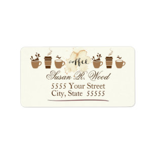 Étiquettes d'adresse de retour Certified Coffee Lo