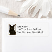 Étiquettes d'adresse de retour Chat Noir (En situation)