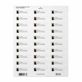 Étiquettes d'adresse de retour Chat Noir (Feuille entière)