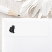 Étiquettes d'adresse de retour Chat Noir (En situation)