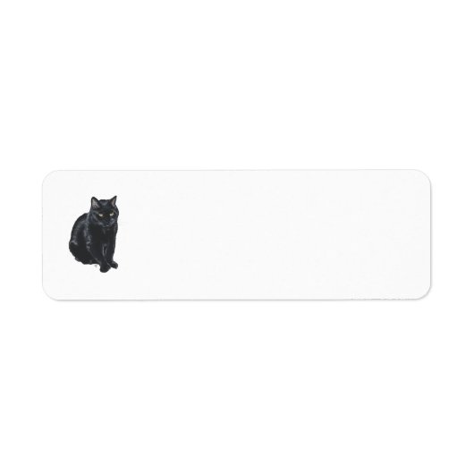 Étiquettes d'adresse de retour Chat Noir (Devant)
