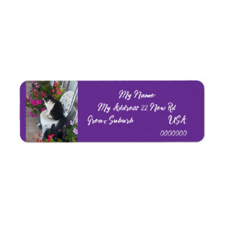 Étiquettes d'adresse de retour Chats Art Chat Smok
