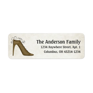 Étiquettes d'adresse de retour Chaussure/Boot Brow