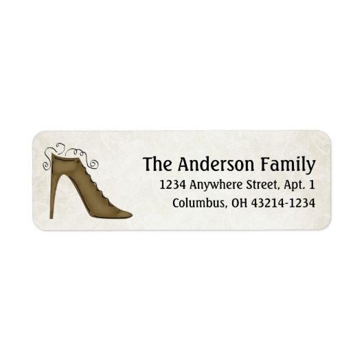 Étiquettes d'adresse de retour Chaussure/Boot Brow (Devant)