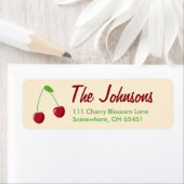 Étiquettes d'adresse de retour Cherry Design (En situation)