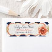 Étiquettes d'adresse de retour Chevron Garden (En situation)