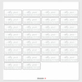 Étiquettes d'adresse de retour chic 3,42 x 1,45 po (Feuille)