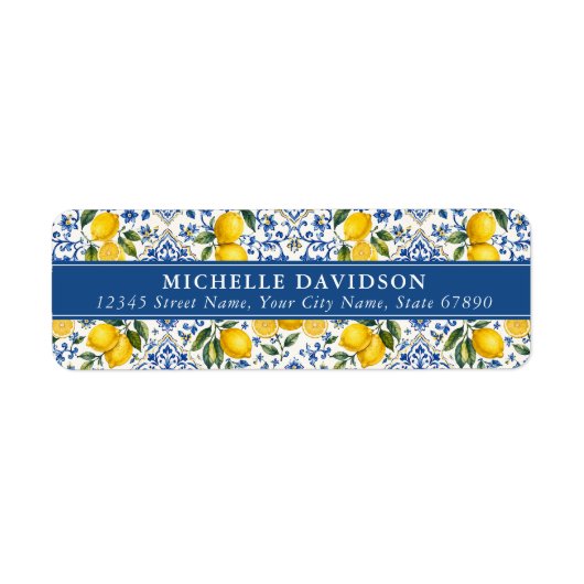 Étiquettes d'adresse de retour Citrons (Devant)