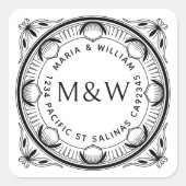 Étiquettes d'adresse de retour Citrons & Rubans - (Devant)