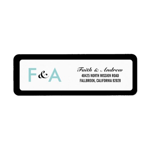 Étiquettes d'adresse de retour Classique Moderne (Devant)