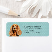 Étiquettes d'adresse de retour Cocker Spaniel (En situation)