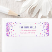 Étiquettes d'adresse de retour Confetti | Annivers (En situation)