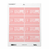 Étiquettes d'adresse de retour cool rouge et blanc (Feuille entière)