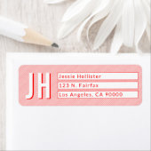 Étiquettes d'adresse de retour cool rouge et blanc (En situation)