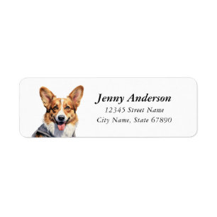 Étiquettes d'adresse de retour Corgi