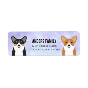 Étiquettes d'adresse de retour Corgi