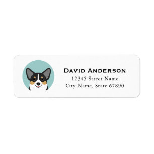 Étiquettes d'adresse de retour Corgi
