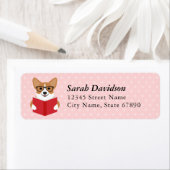 Étiquettes d'adresse de retour Corgi (En situation)