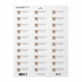 Étiquettes d'adresse de retour Corgi (Feuille entière)