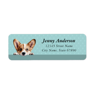 Étiquettes d'adresse de retour Corgi