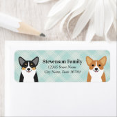 Étiquettes d'adresse de retour Corgi (En situation)